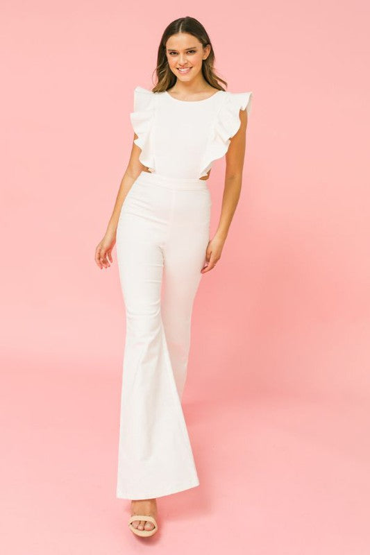 Forever Yours White Denim Jumpsuit - restock! - Image 3