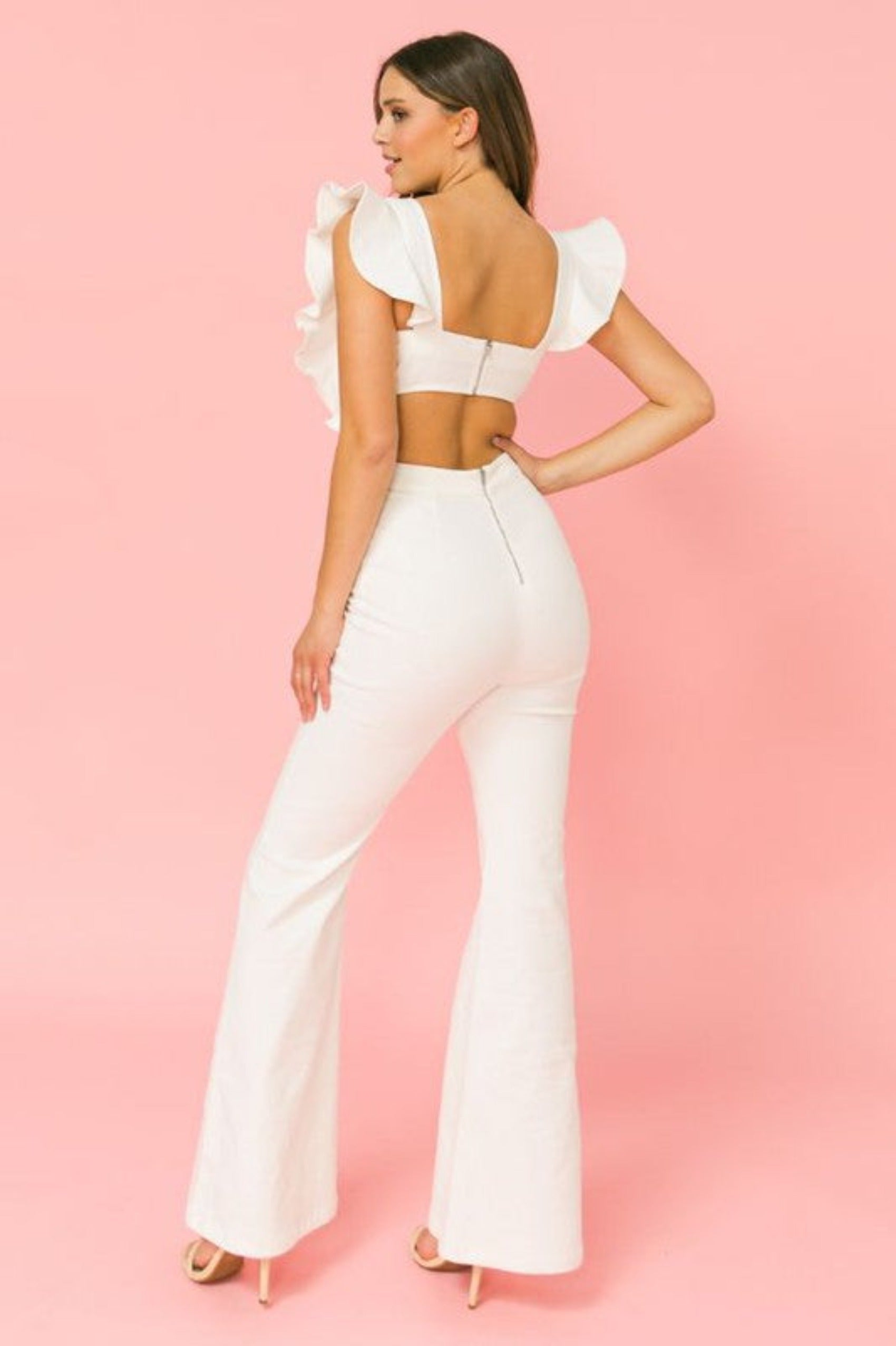 Forever Yours White Denim Jumpsuit - restock! - Image 2