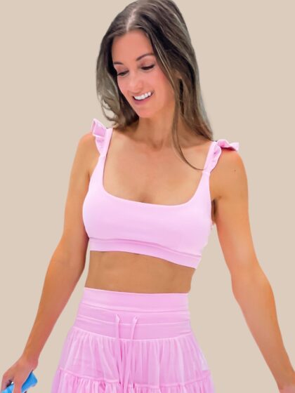 POPFLEX Romance Ruffle Bra - Bubblegum Pink