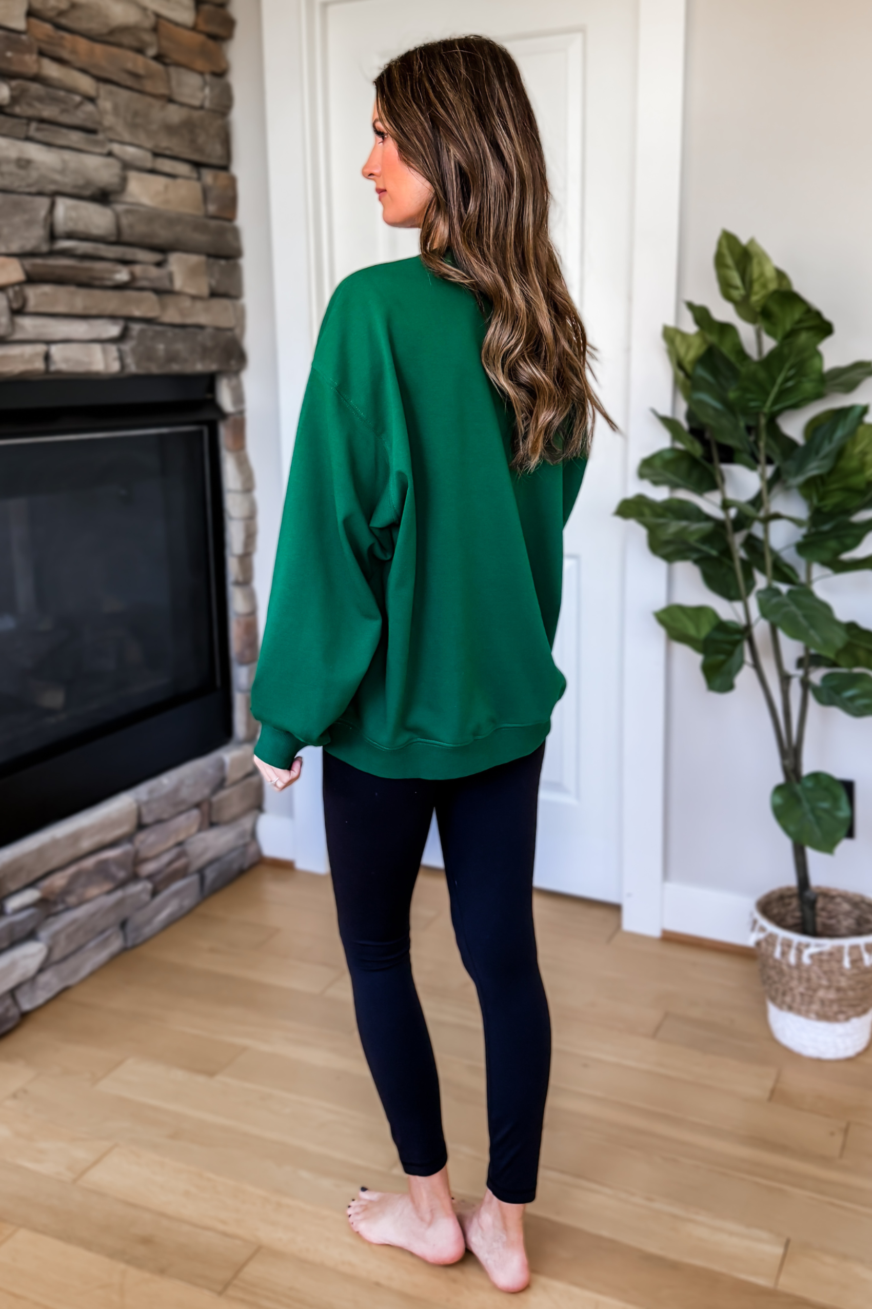 Après Ski Embroidered Sweatshirt - Green Multi - Image 3