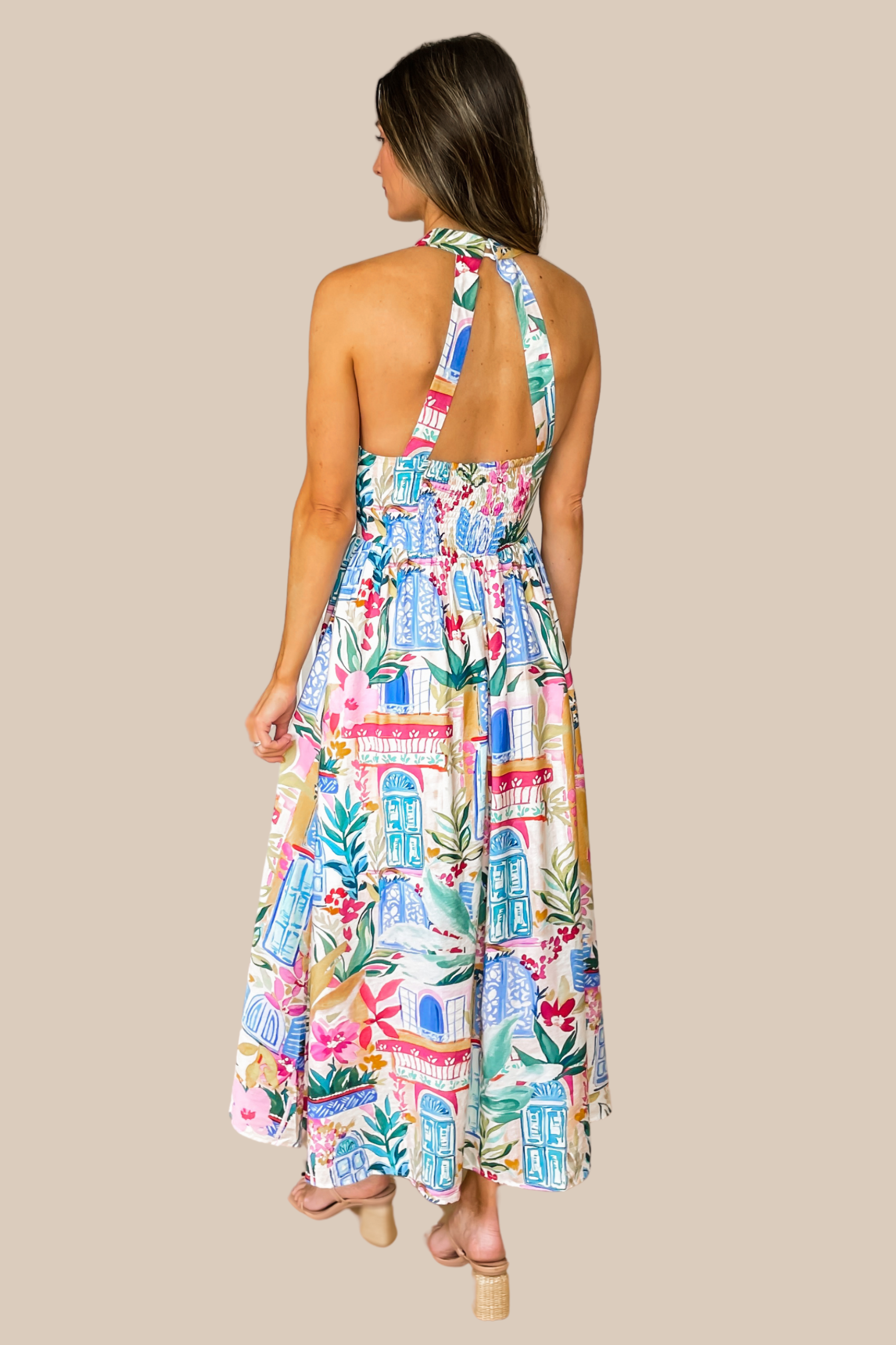Sweet Summer Halter Midi Dress - Image 2