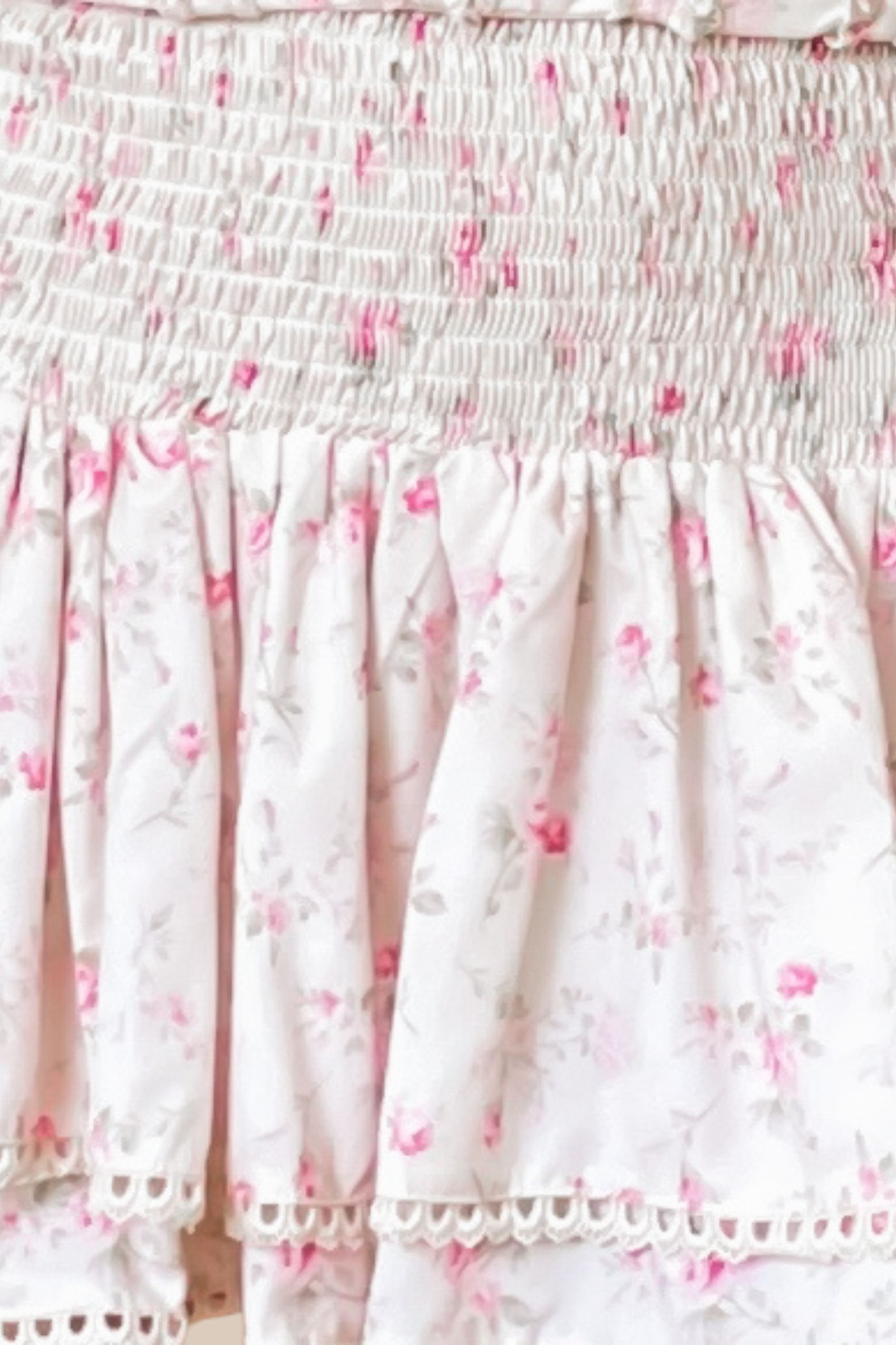 Ava Floral Corset Top and Skirt Set - Pink - Image 3